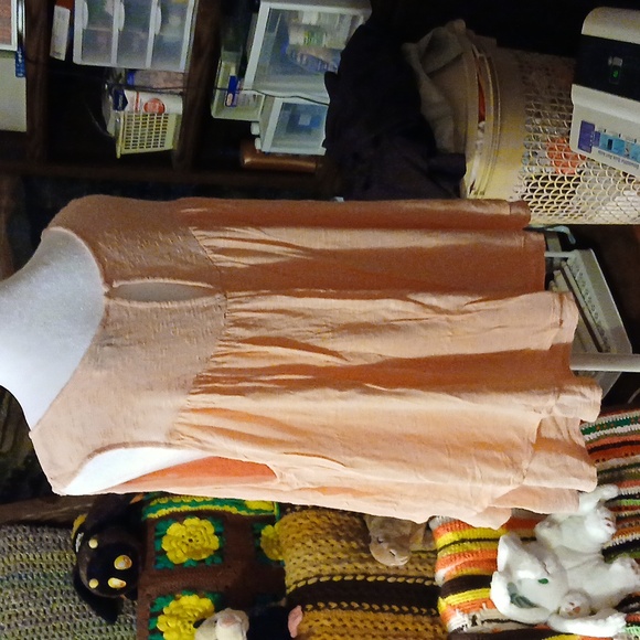 Women's Pink Symmetry 1X Plus Layered Sleeveless Tank Top Blouse - Picture 11 of 12